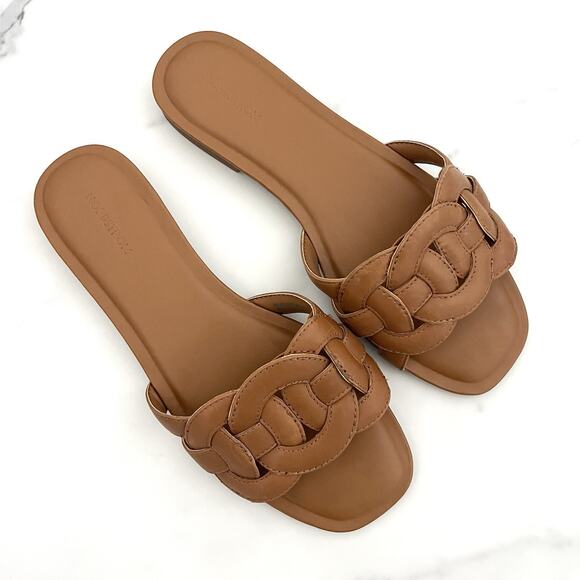 Nordstrom Carolina Slide Tan Toffee Size 8 Sandals classic coastal boho chic - Picture 4 of 12